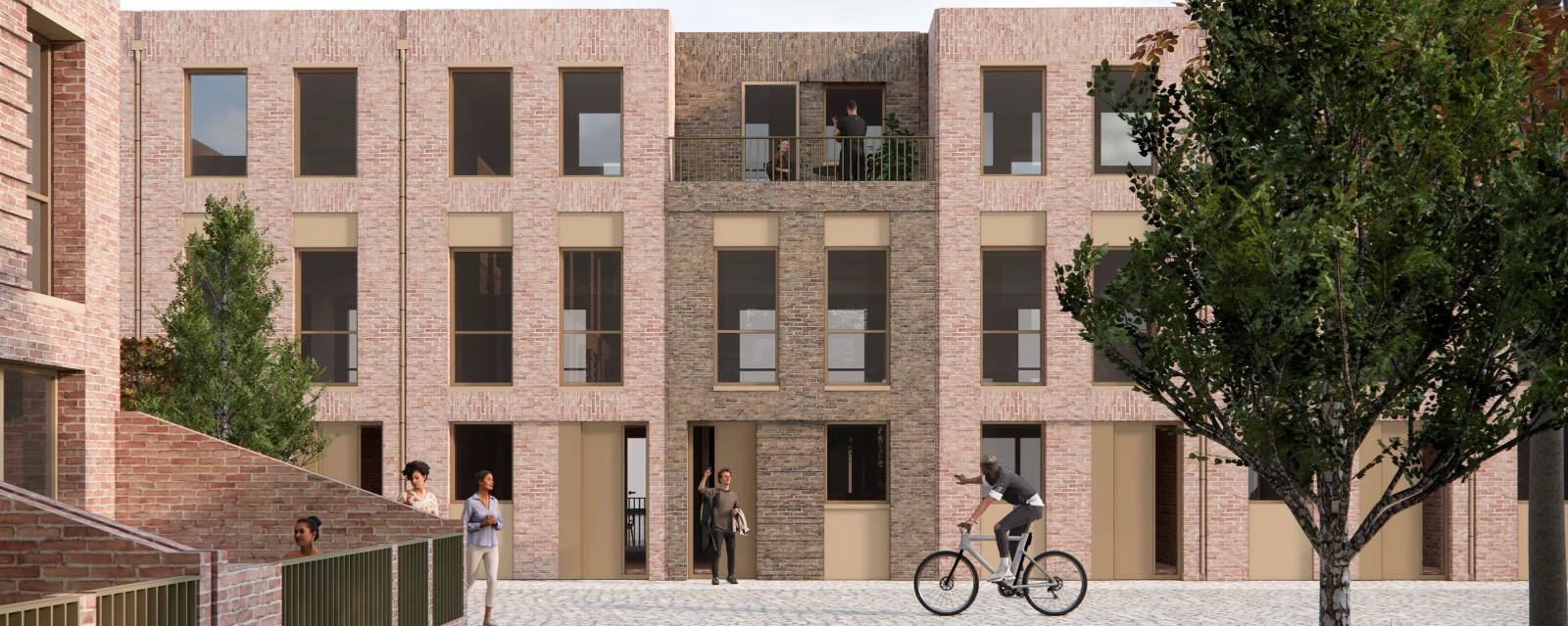 Rendering of the Bill House site, entrance view