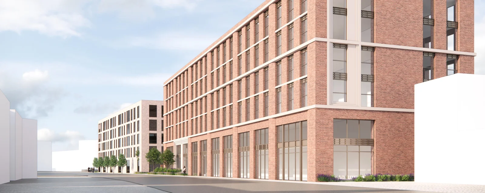 Rendering of the Bill House site, street view